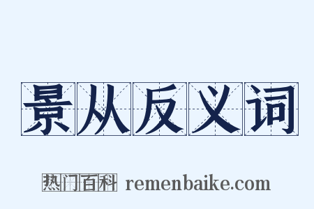 景从反义词是什么意思的图片